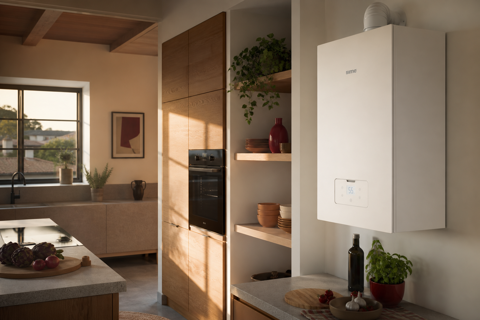 Caldaia Sime installata in ambiente domestico